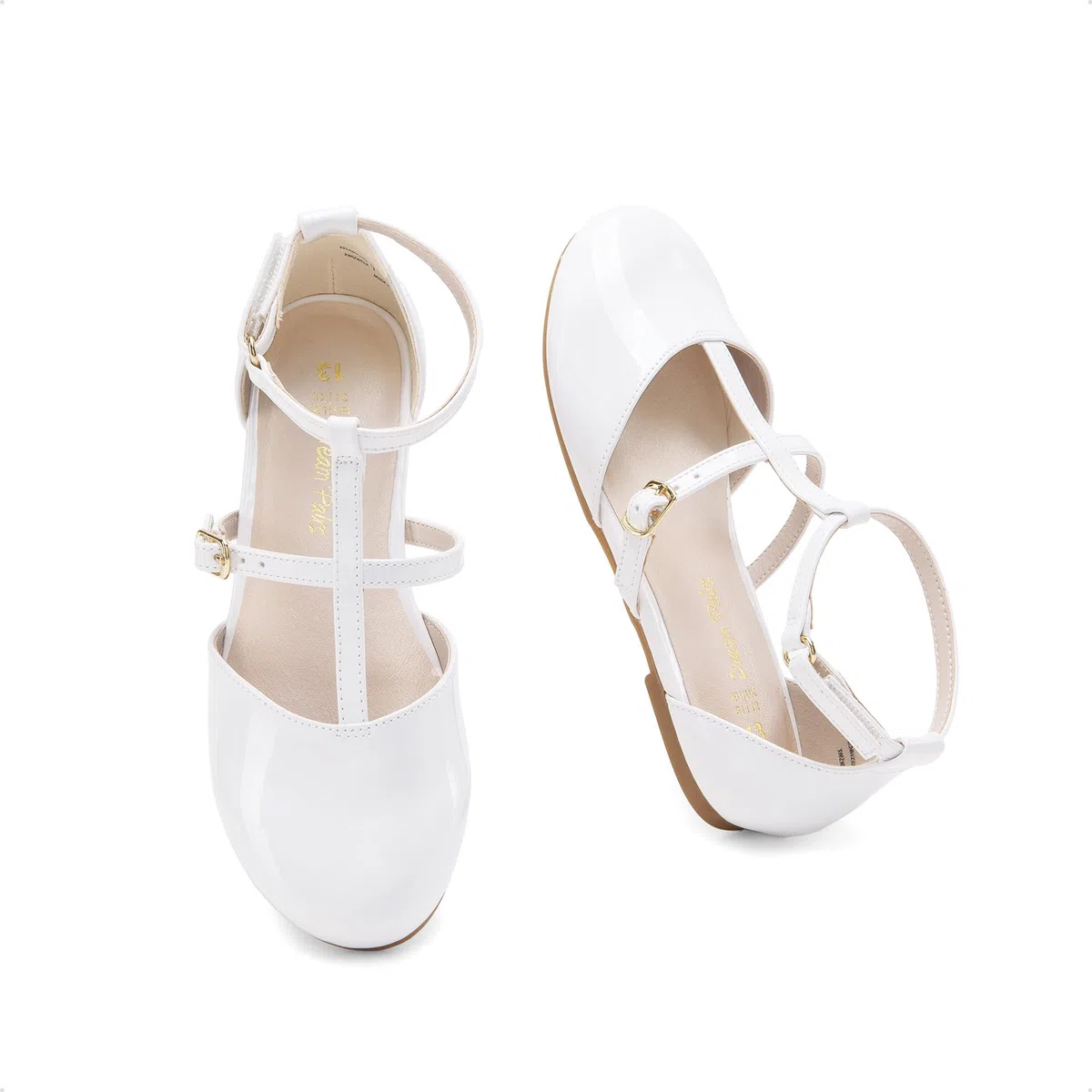 DREAM PAIRS Mary Jane - Scarpe basse da bambina, con cinturino a T