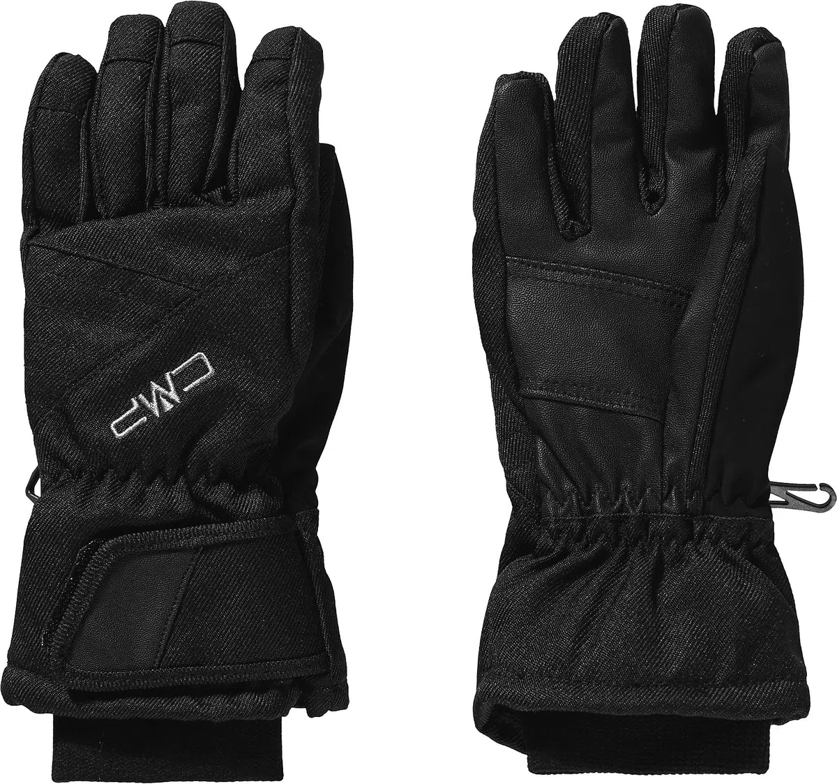 CMP - Guanti da sci in twill per bambini, Nero, 4