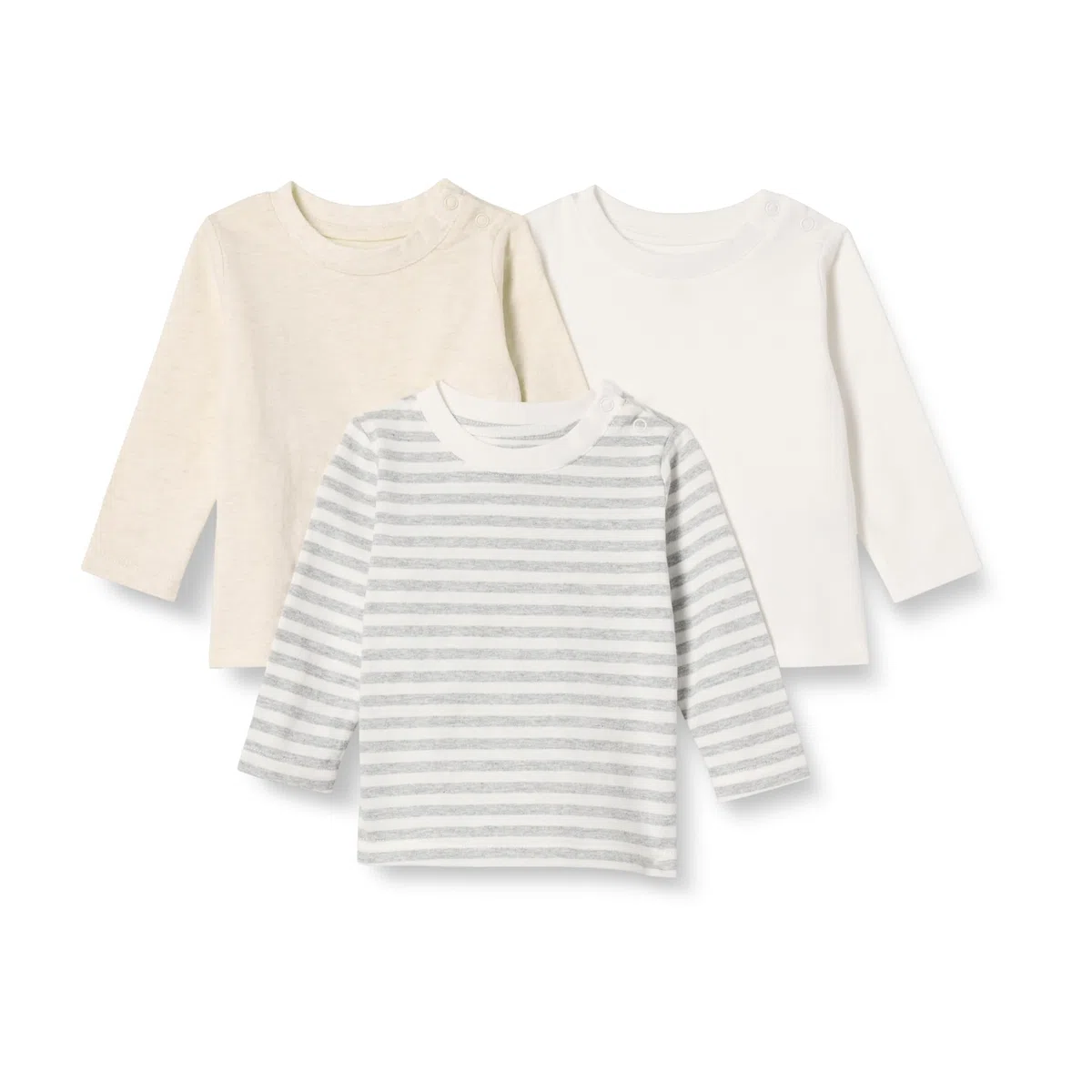 Amazon Essentials Unisex - Bimbi 0-24 T-Shirt A Maniche Lunghe in Cotone 100% vestibilità Comoda