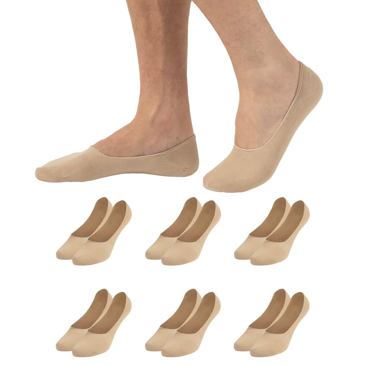 CALZITALY PACK 6-12 Paia Calzini Fantasmini Corti in Cotone, Salvapiedi Unisex, Calzini Invisibili Uomo Donna | Made in Italy