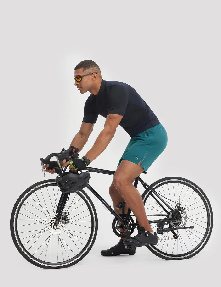 baleaf Pantaloni da ciclismo da uomo, imbottiti con tasche, 2 in 1, per mountain bike, 18 cm, estivi