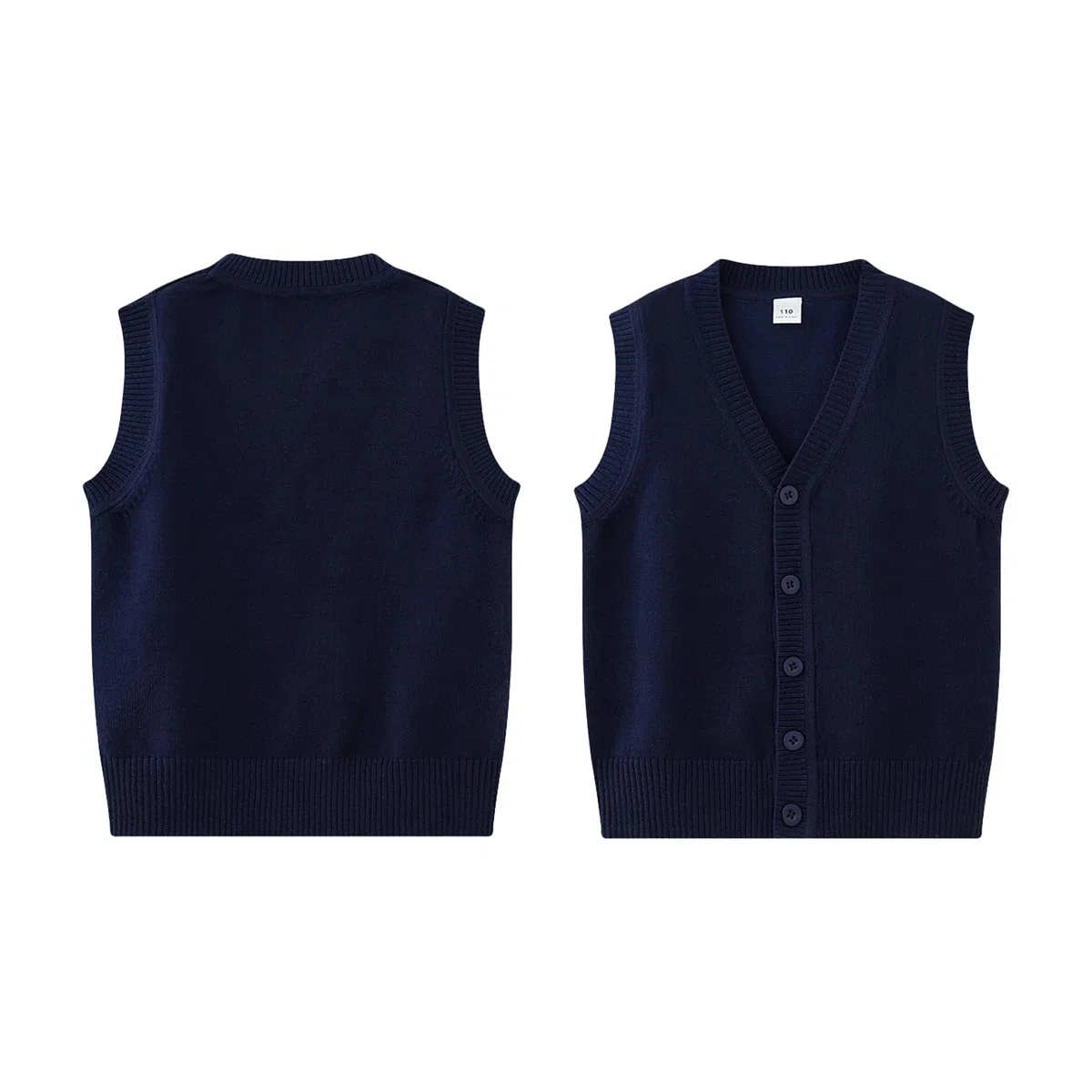Yanmucy Gilet lavorato a maglia con scollo a V, senza maniche, per uniforme scolastica, per bambini dai 5 ai 14 anni