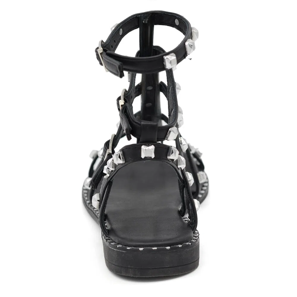 IF Fashion Scarpe Sandali Infradito Gladiatore Stivali Estivi da Donna Con Borchie Pelle Sintetica 6868-136