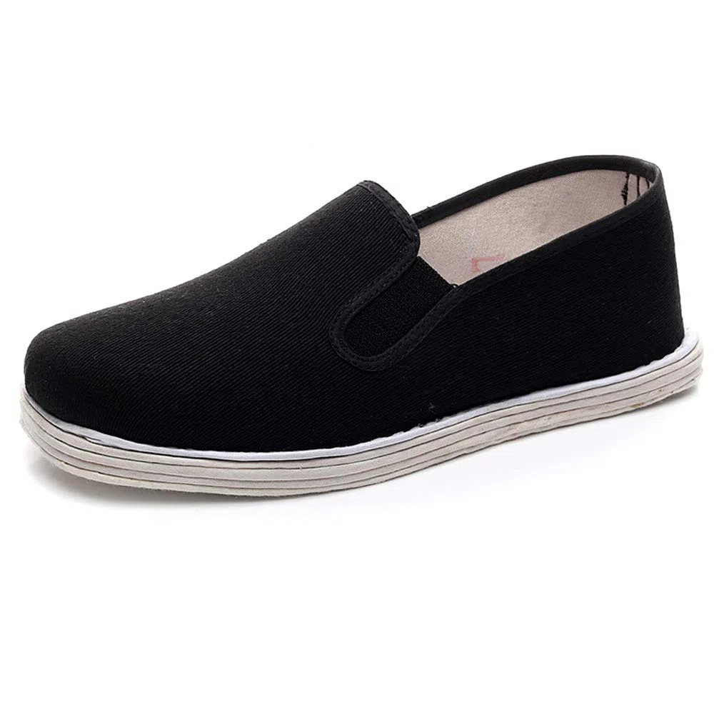 Scarpe Kung Fu con Suola in Cotone, Scarpe Arti Marziali Tai Chi, Pantofole per Tai Chi, Pantofole Chiuse, Cinese Tradizionale di Pechino Scarpe Kung Fu Tai Chi,Unisex Nero