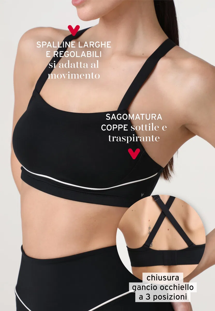 Lovable Sportivo -Top Brassière - Microfibra Modellante Senza Cuciture - Asciugatura Rapida, Sport Alto Impatto-Active Comfort Reggiseno Donna