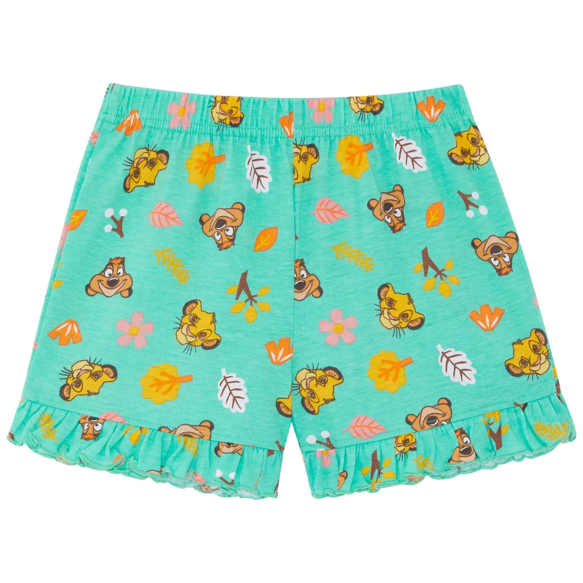 Disney Pigiama Corto da Bambina Re Leone/Lion King in 100% Cotone