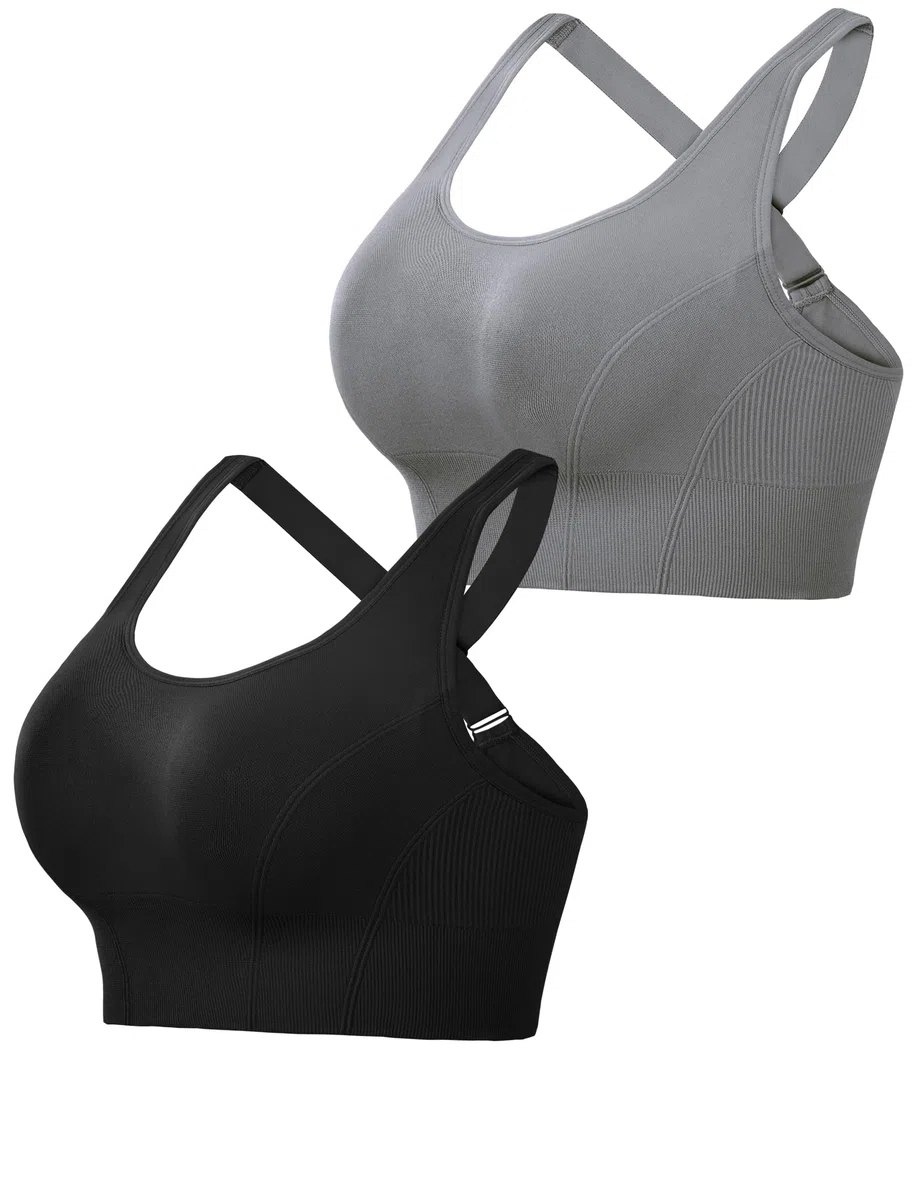 Litherday Reggiseno Sportivo Donna Alto Impatto Senza Ferretti Retro Incrociato con Coppe Estraibili Top Fitness Push Up per Running Yoga S-XXL