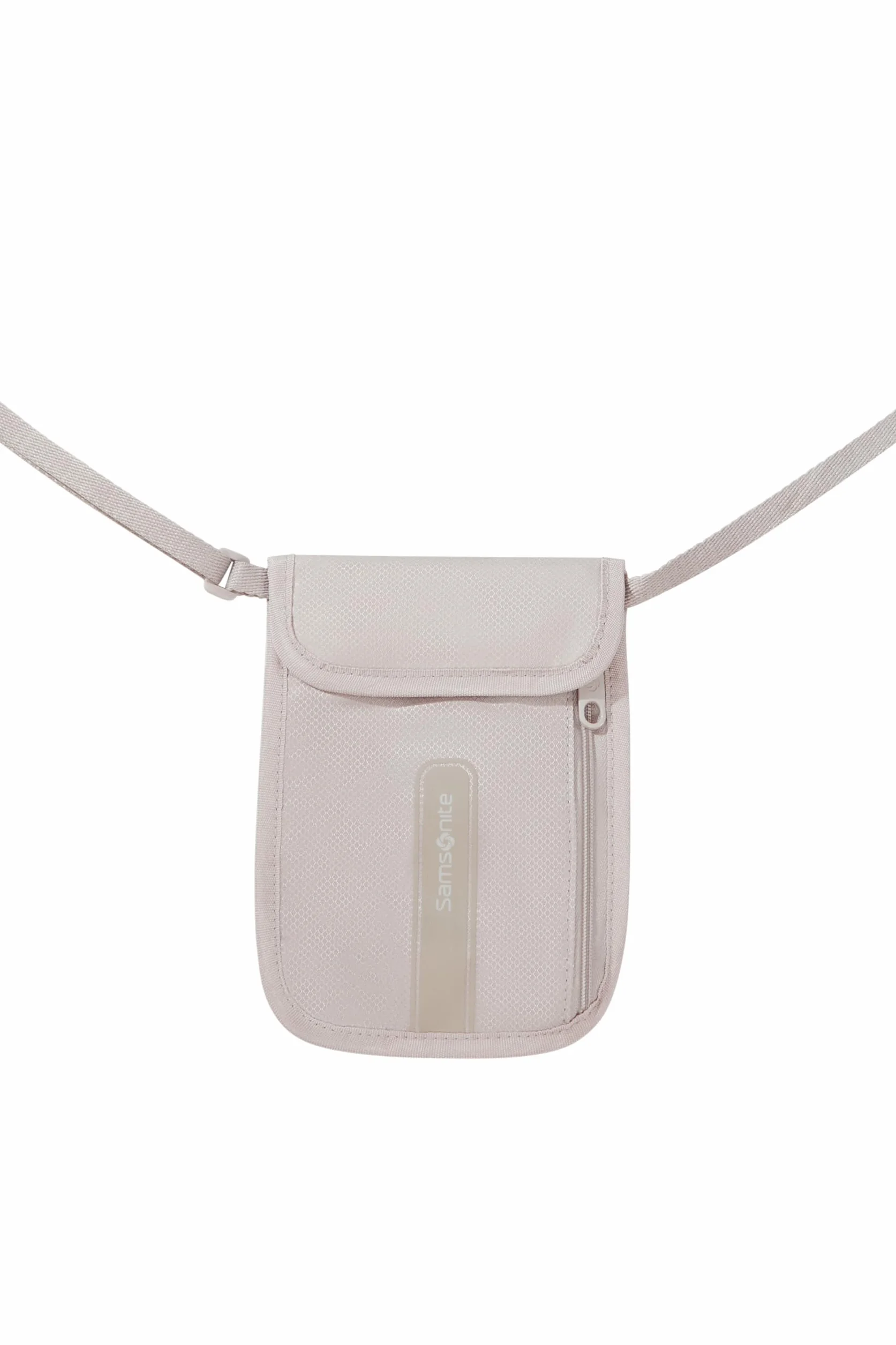 Samsonite TA Revolution, borsello da collo RFID, sicuro e compatto, portatile sotto i vestiti, borsello da collo da viaggio per passaporto, carte di credito e contanti, grigio (Eclipse Grey)