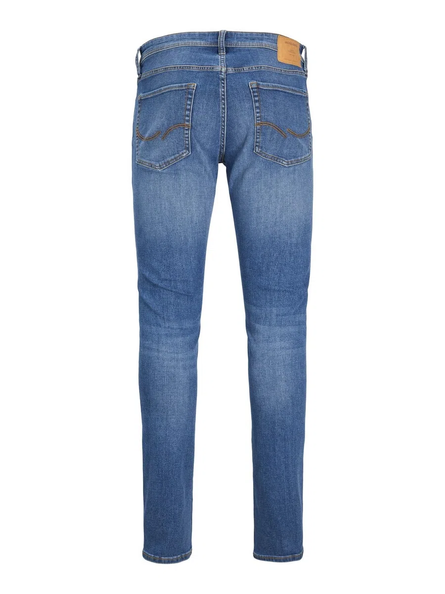 JACK & JONES Jeans Slim Vita Bassa e Tessuto Elastico, Gambe Strette all'orlo.