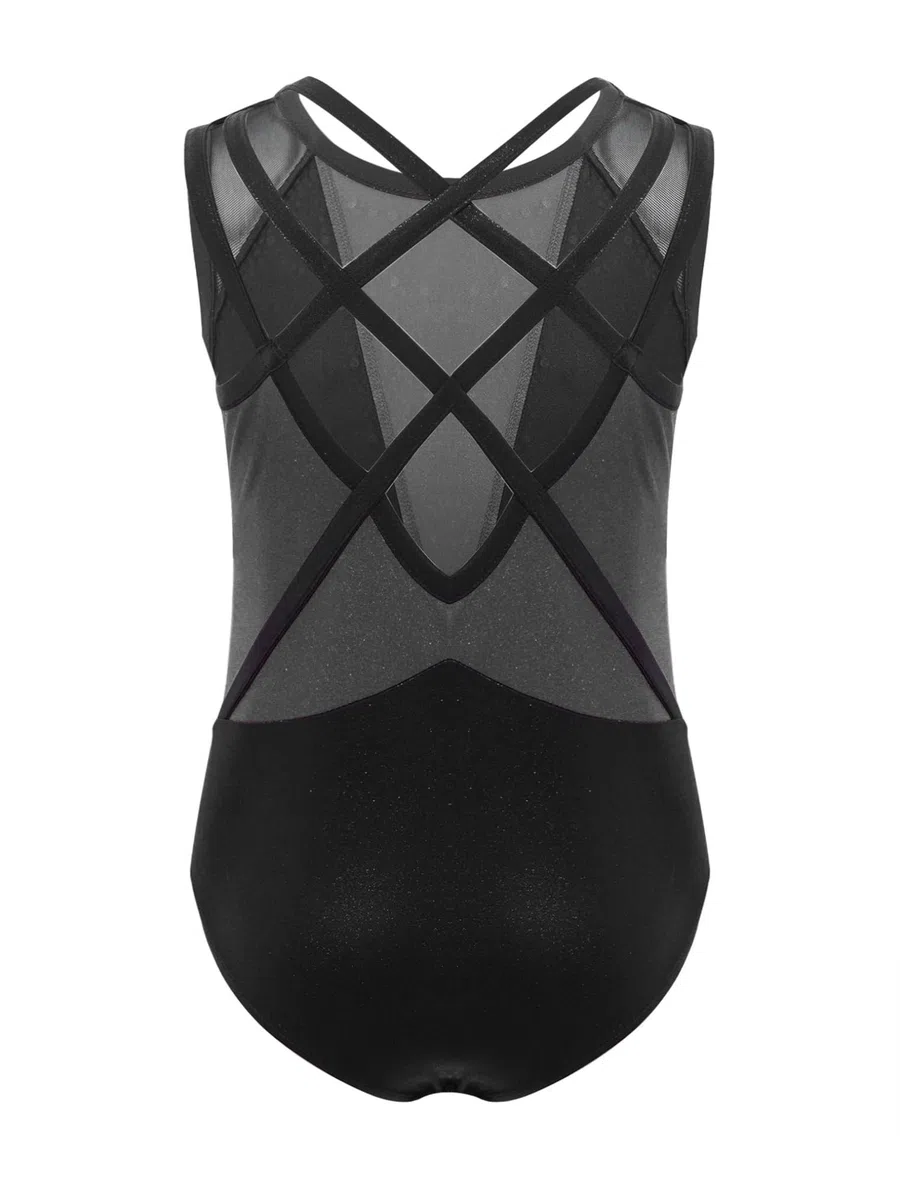 Freebily Body Ginnastica Artistica Bambina Balletto Leotards con Pantaloncini e Fascia per Capelli Body Danza Classica Moderna con Strass Abito da Pattinaggio Artistico