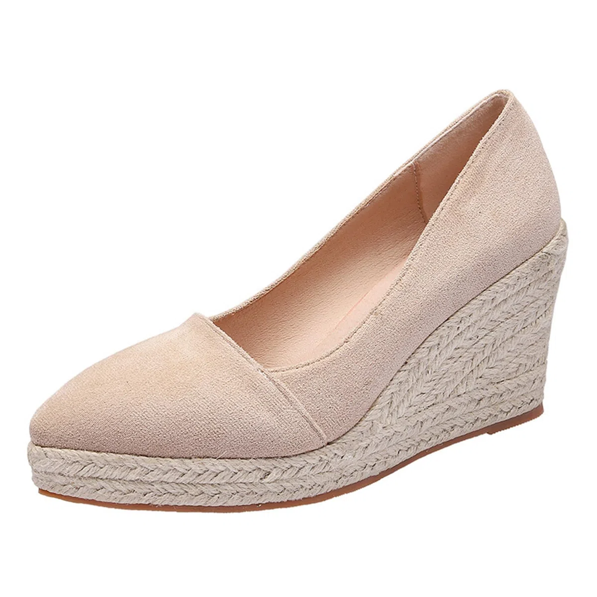 Espadrillas da Donna Sandali con Zeppa Décolleté con Zeppa con Punta Chiusa, Sandali con Tacco e Plateau per Scarpe Eleganti da Festa di Nozze