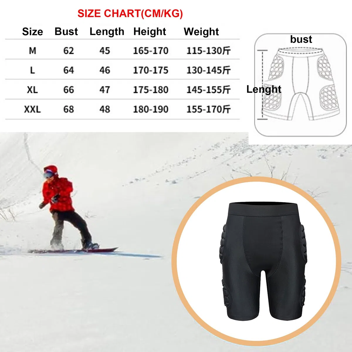Pantaloncini da Portiere Imbottiti, Divise da Portiere, Pantaloncini protettivi in ​​Spugna Spessa Eva da Calcio, Attrezzatura for l'allenamento, Pantaloncini protettivi nel Calcio(S)