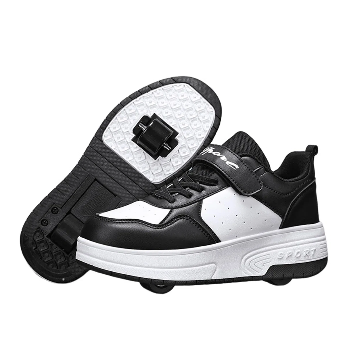 Surwin Moda Scarpe con Rotelle Bambino, Scarpe con Rotelle Bambina, Sportive Scarpe da Skateboard Versatile, Scarpe per Bambini Rotelle a Scomparsa 2 in 1 Unisex