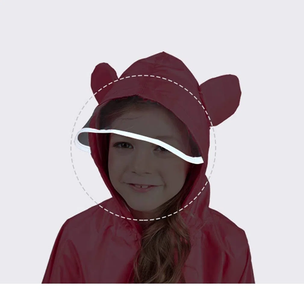 Wetry Poncho Pioggia Bambino Mantella Impermeabile Bambina Mantellina Antipioggia 100% Impermeabile Ragazzo Ragazza Pioggia Poncho con Cappuccio per 75-175 cm