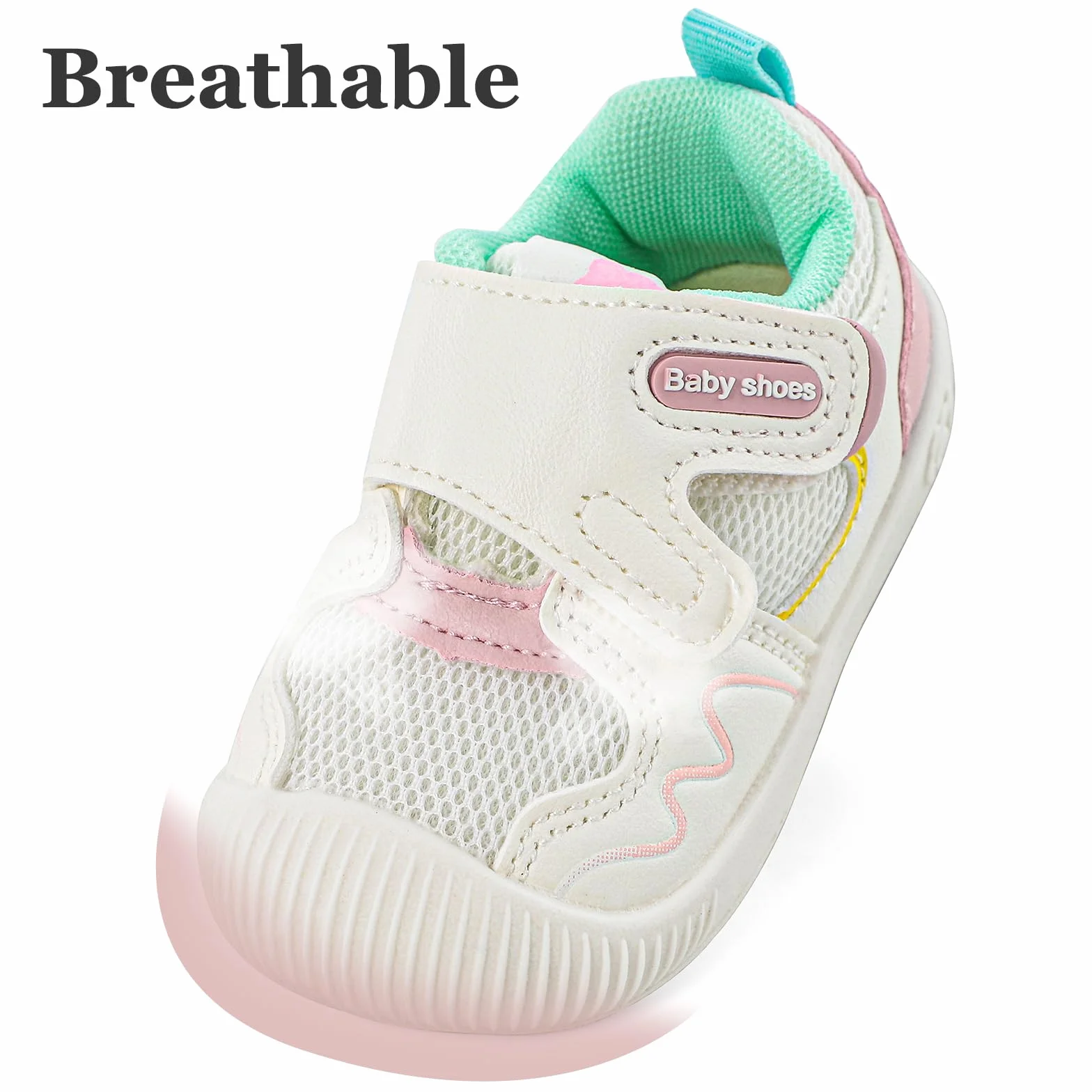 LACOFIA Scarpine Primi Passi Bambina Scarpe Ginnastica Neonato Sneakers Bimbo con Suola Gomma Antiscivolo
