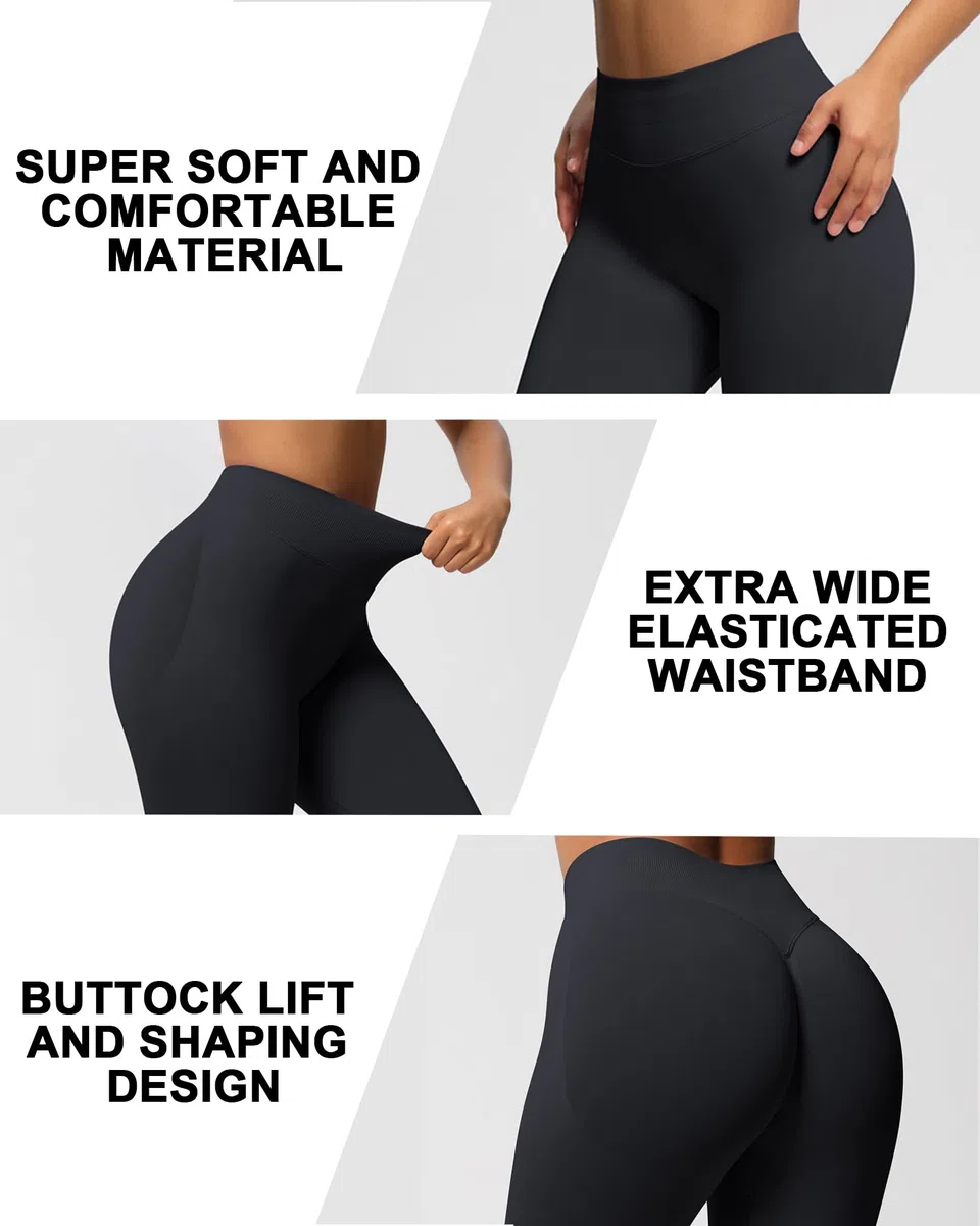 Pantaloni Sportivi da Donna Scrunch Butt Leggings Sportivi Pantaloni Lunghi per Il Sollevamento del Sedere a Vita Alta Pantaloni da Corsa Fitness Yoga Push Up Leggings