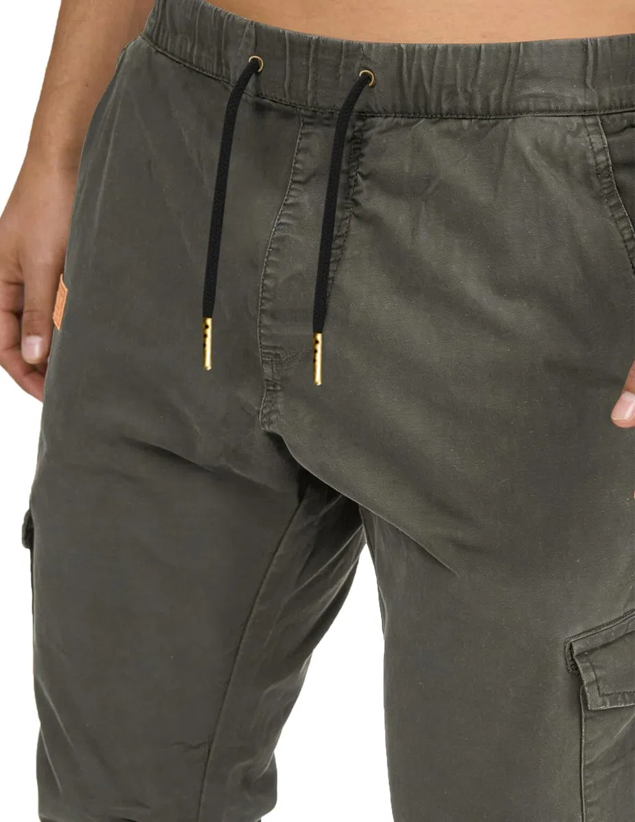 Pantaloni Cargo Uomo in Cotone Leggero con Coulisse e Tasche Laterali Pantaloni Casual Jogger Slim Fit per Tutte Le Stagioni