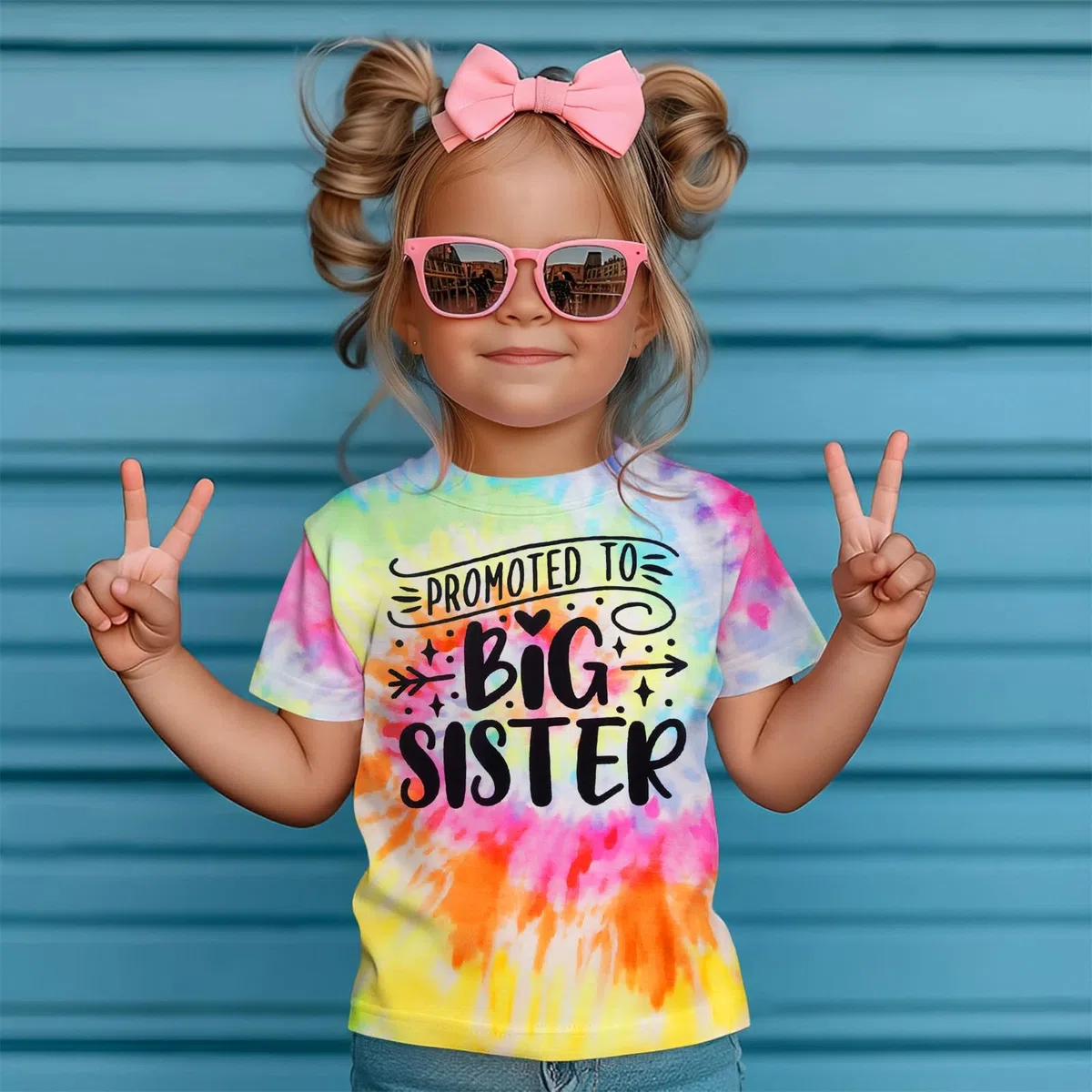 Big Sister - Maglietta per bambini con annuncio per ragazze, top estivo, a maniche corte, per bambini, in cotone, per fratelli