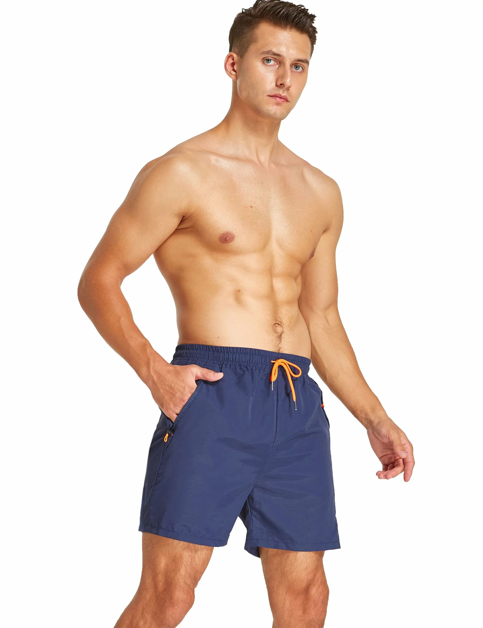 JustSun Costume Uomo Mare con Tasche Zip Surf Impermeabile Asciugatura Rapida con Fodera in Mesh