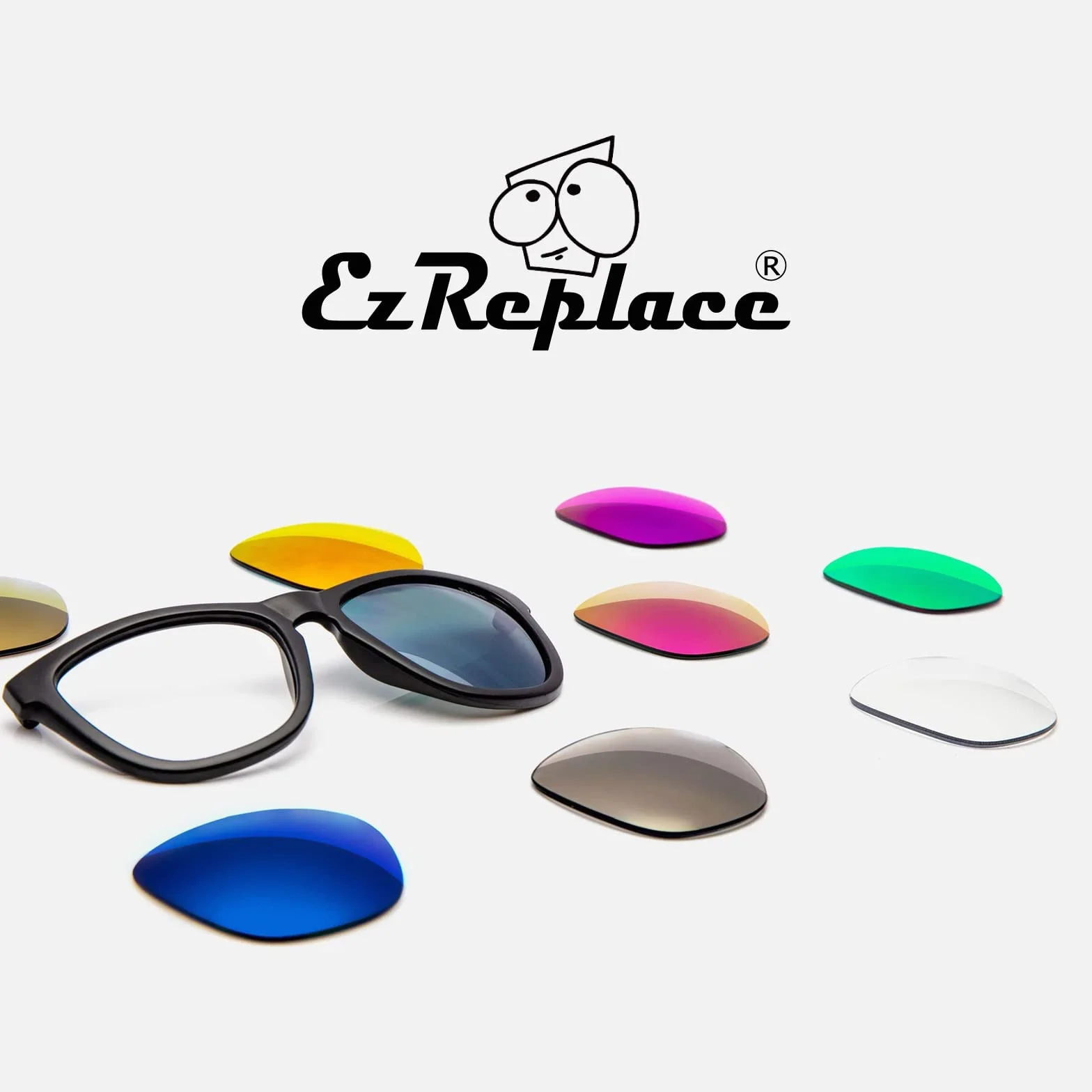 EZReplace Lenti di ricambio per occhiali da sole Ray-Ban Andy RB4202 da 55 mm
