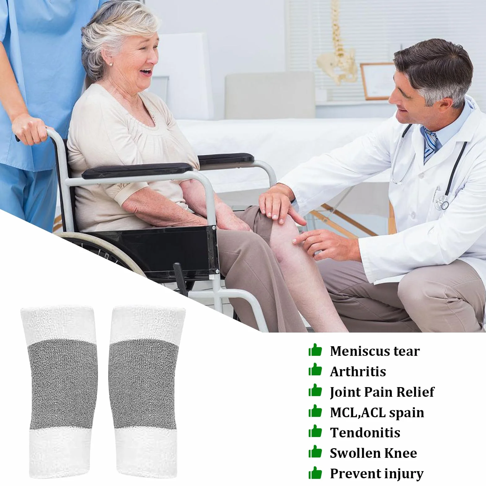 Ginocchiere Termiche Invernali per Ginocchia 1 Paio Artritiche Supporto per Ginocchiere Invernali Caldo Scaldamuscoli Invernali Traspiranti per Sci Ciclismo Danza Corsa Artrite Tendinite Unisex