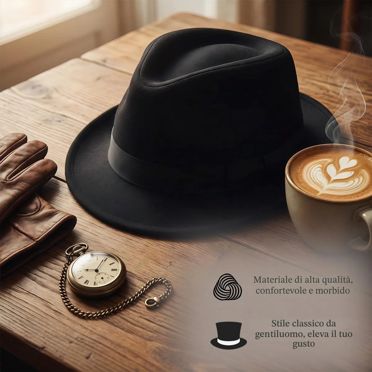 Cappello Fedora stile retrò classico Manhattan, cappello jazz, unisex, per spettacoli teatrali, feste, spettacoli, cosplay, matrimoni, vita quotidiana