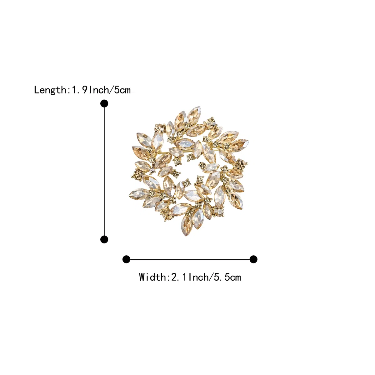 Marquise Cristalli austriaci Spilla Fiore Elegante in Strass per Donne