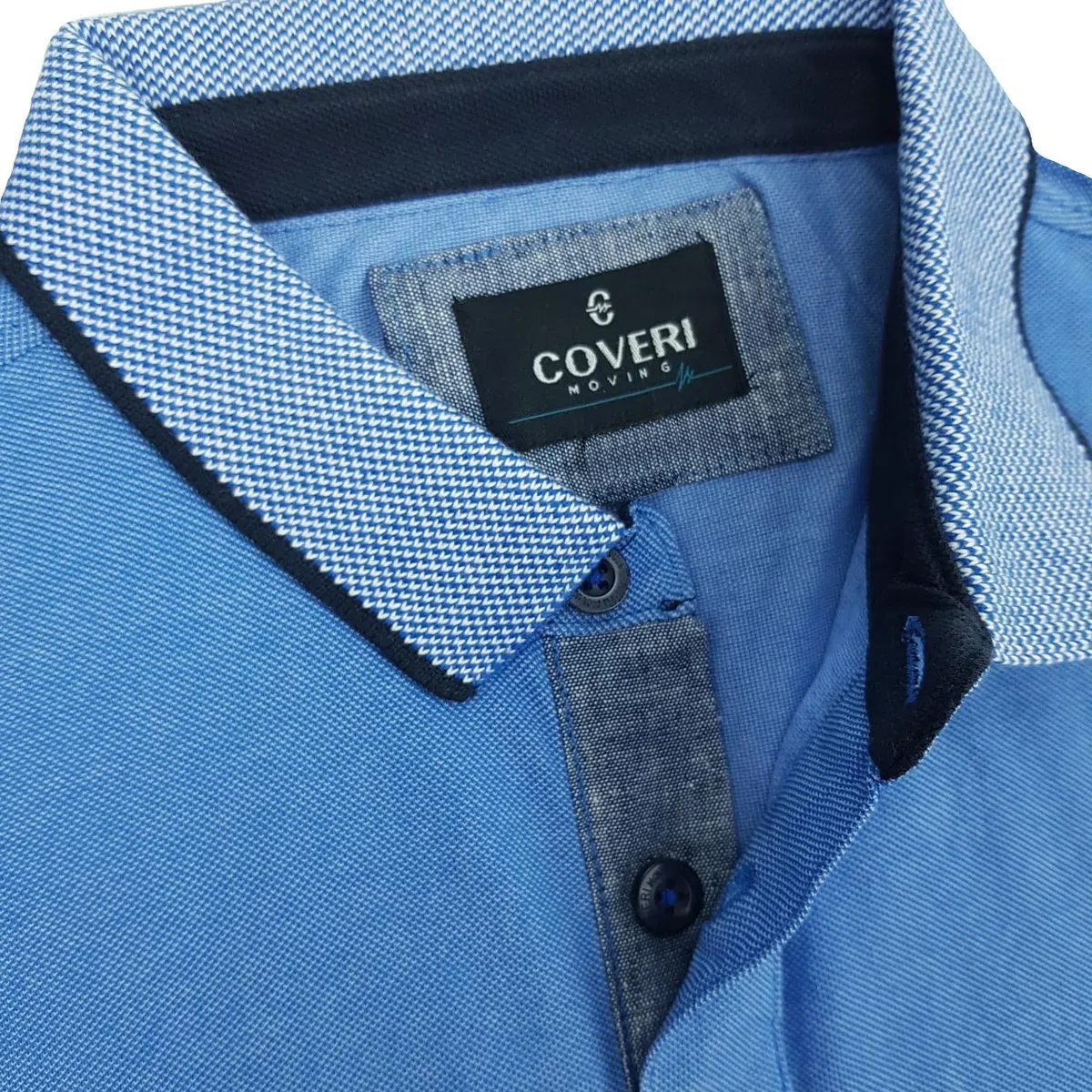 Coveri Polo Uomo Manica Corta Puro Cotone Oxford 3 Bottoni M L XL XXL XXXL