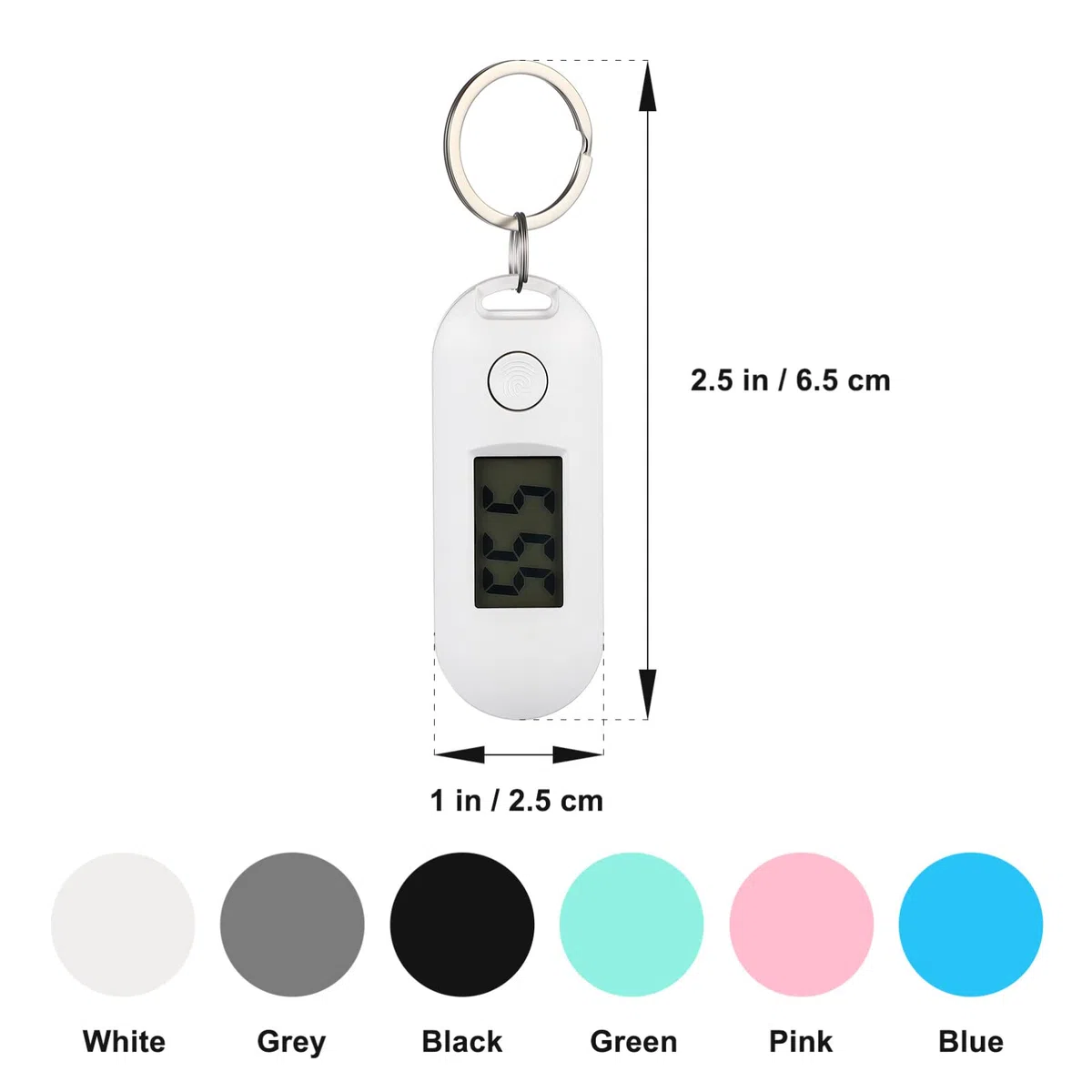 iplusmile Portachiavi Portachiavi Orologi Da Tasca Portatile Orologio Digitale Piccolo Orologio Elettronico Con Clip Della Catena Orologi Per Zaini Bambini Studenti (6 Pezzi) Sveglia, come mostrato