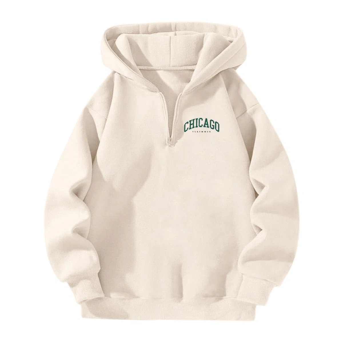 Chicago Felpe con cappuccio da donna 2025 casual con cerniera felpe con cappuccio autunno grafica allentata maglioni sportivi pullover morbido carino vintage trendy cool Y2K Essential University felpe