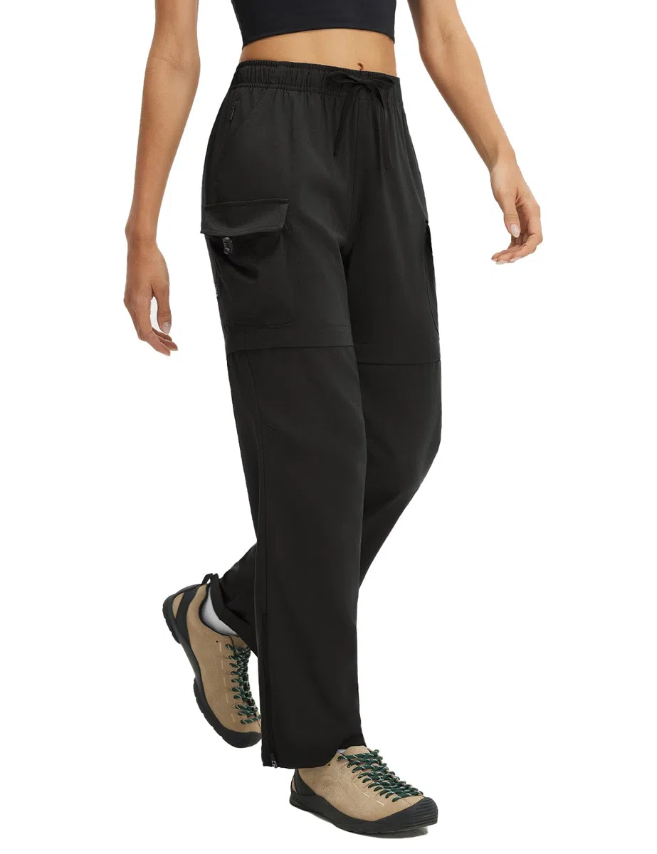 baleaf Pantaloni da trekking da donna con cerniera, convertibili, leggeri, ad asciugatura rapida, per attività all'aperto, con tasche