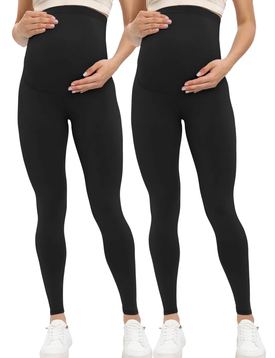 Buttergene - Leggings Premaman da Donna, Coprono la Pancia, Abbigliamento Sportivo Premaman, Pantaloni Attillati da Allenamento e Yoga