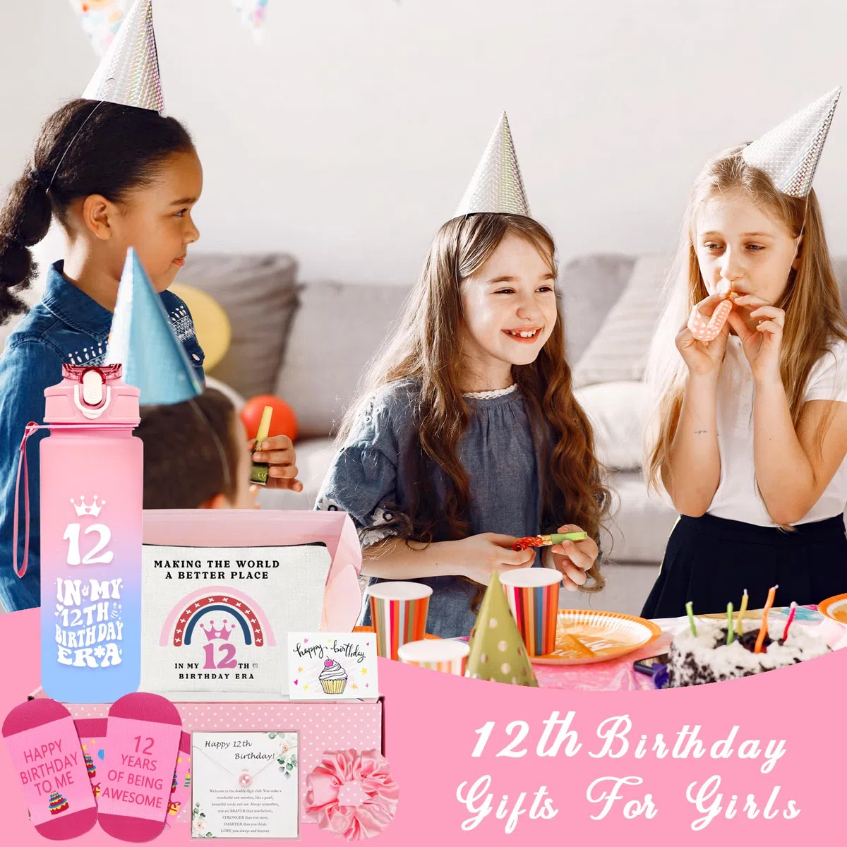 Regali per ragazze di 12 anni, regalo di compleanno per sorella minore, figlia, nipote, nipote - dolci decorazioni per il 12° compleanno