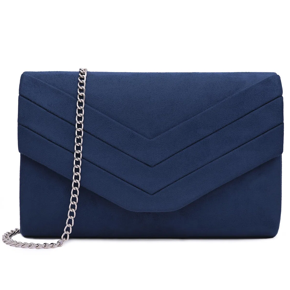 Women Clutches Suede Busta da sera Borsa Classic Clutch Purse pochette blu