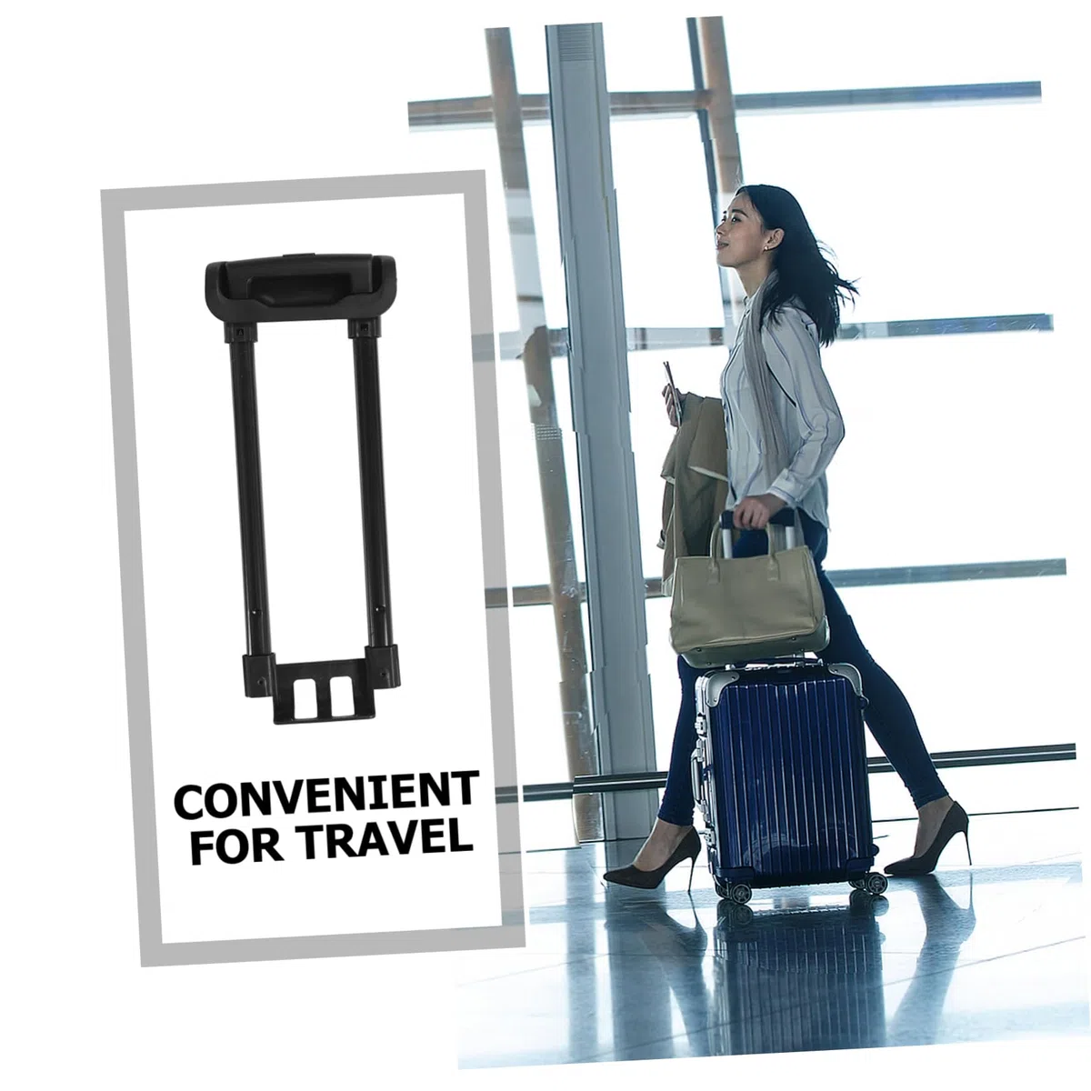 GALPADA Maniglia Telescopica per Valigia Accessori Trolley da Viaggio, Aste Telescopiche in Ferro e Plastica, Facile da Sostituire