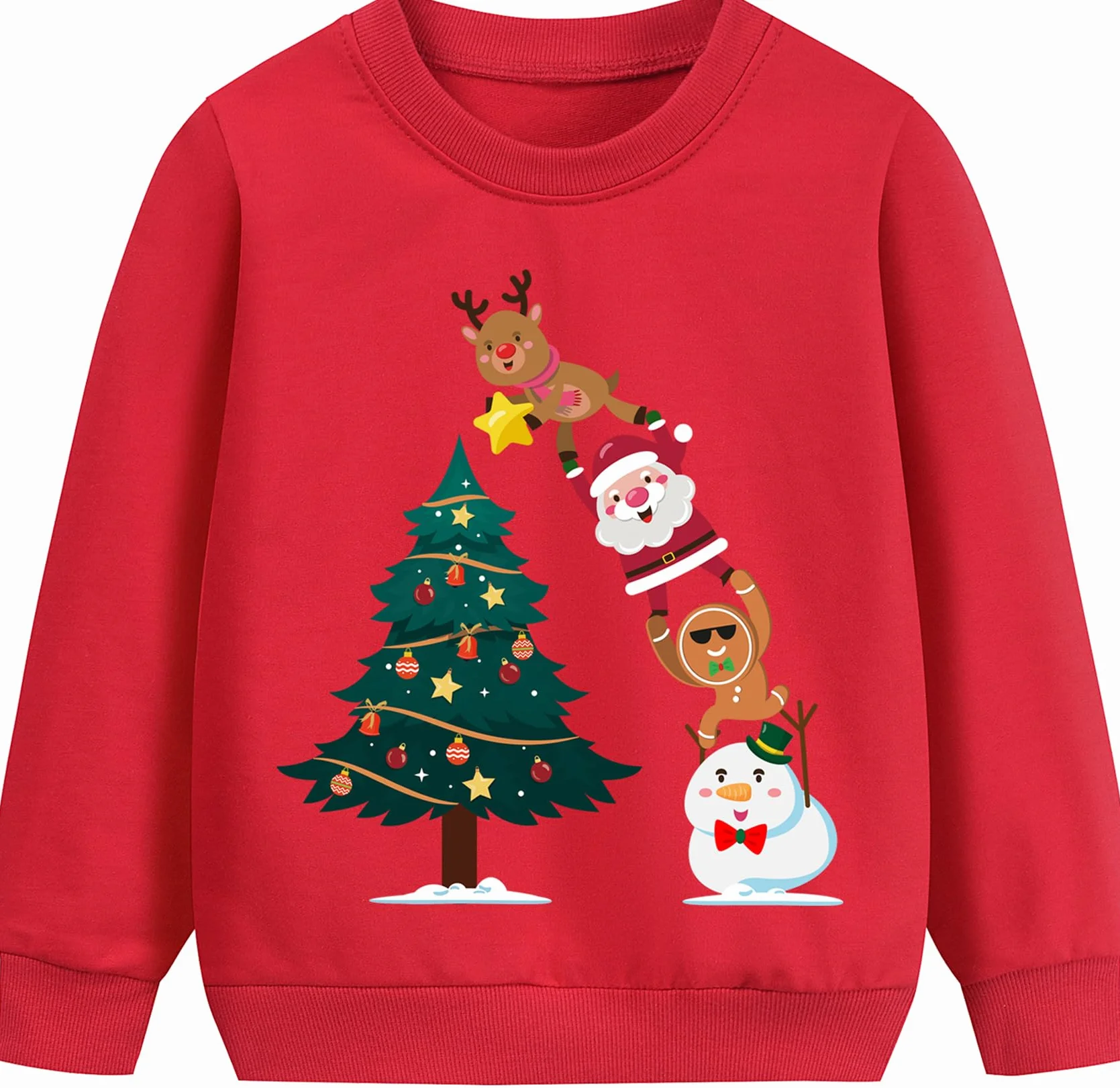 EULLA Maglione natalizio per bambini e bambine, con renna natalizia, Babbo Natale, dinosauro