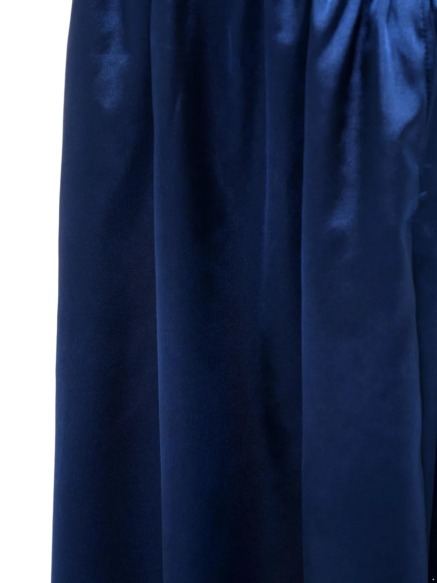 Agoky Abito da Cerimonia in Raso per Ragazza Senza Maniche con Arricciato Vestito Lungo a Trapezio da Damigella a Tinta Unita per Matrimonio Festa Battesimo Compleanno