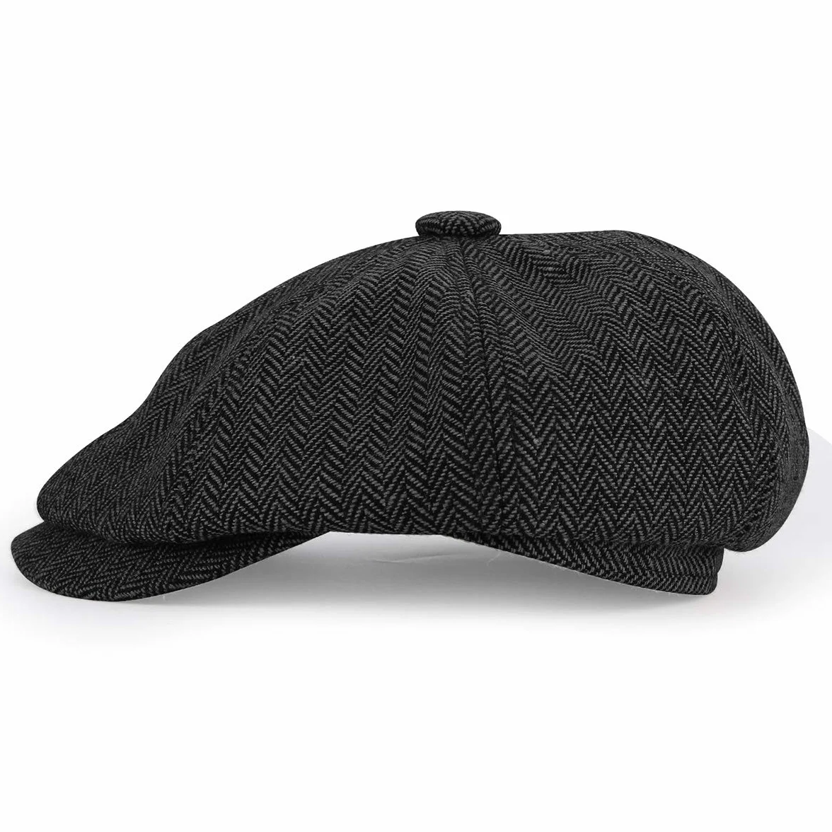Newsboy cap Coppola Uomo - Berretto a 8 Spicchi Piatto Berretto Lana Uomo 56-62 cm - Peaky Irish Gatsby Wool Felt Ivy cap