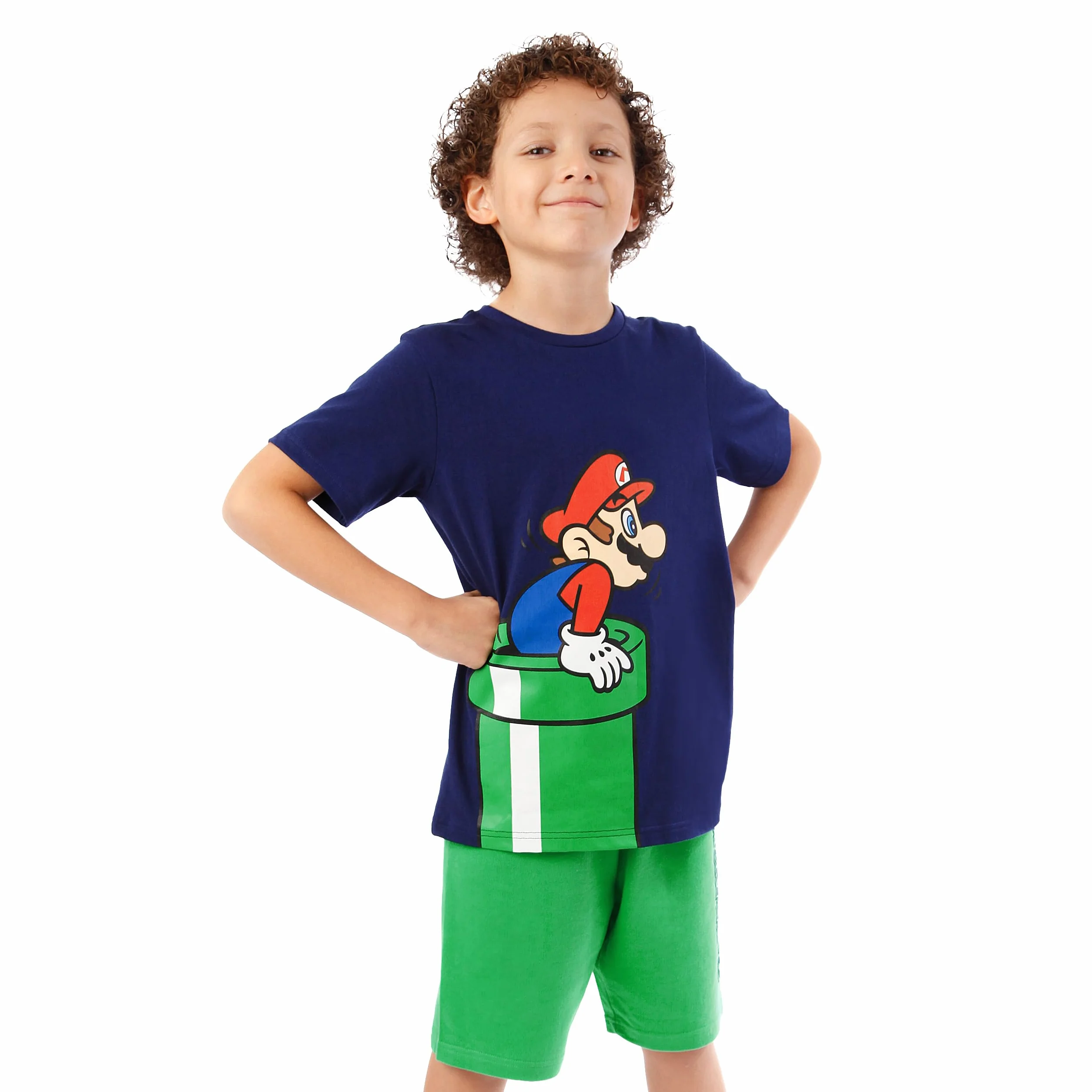 SUPER MARIO BROS Set Maglietta e Pantaloncino per Ragazzi