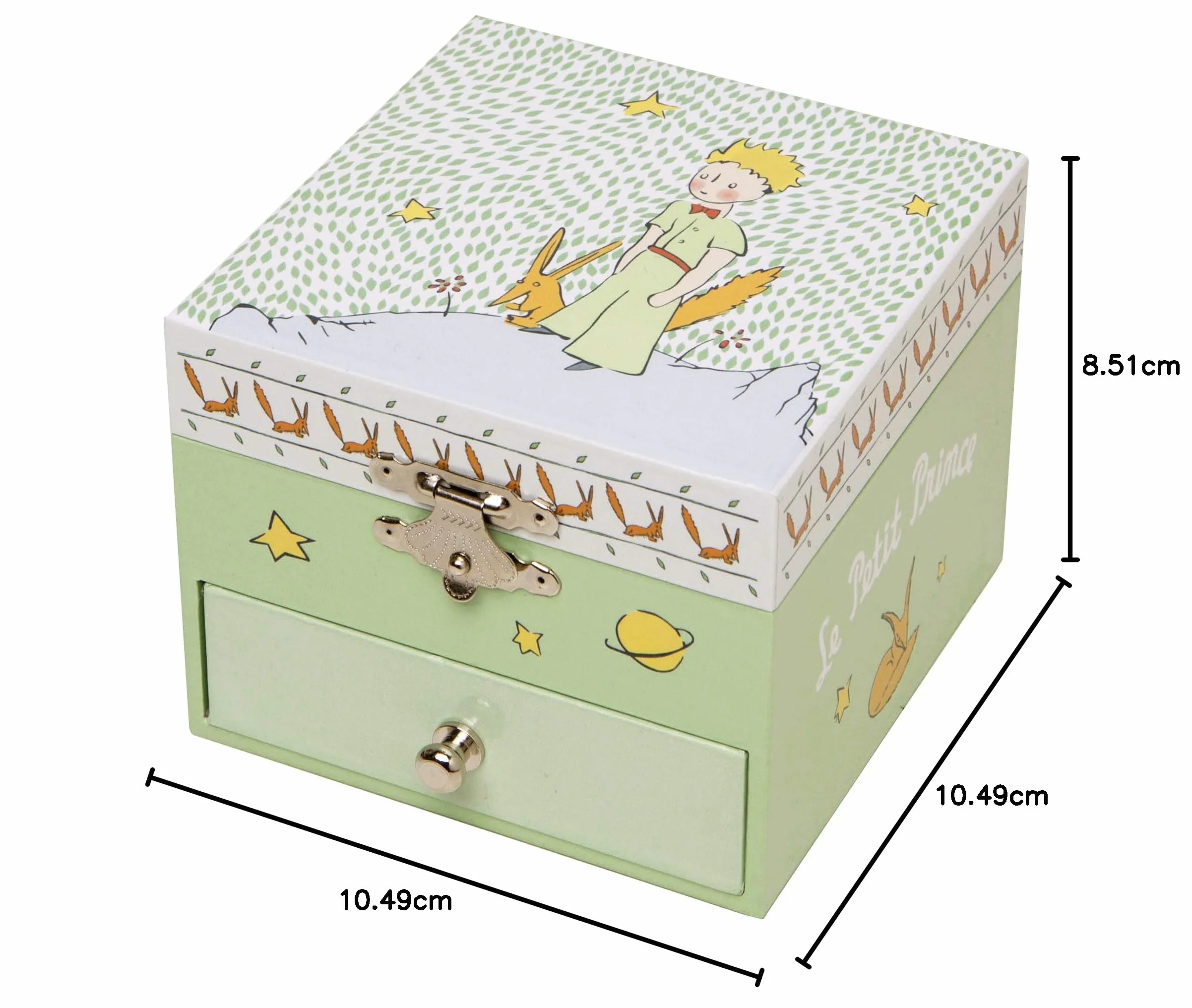 Trousselier - Il Piccolo Principe Carillon Bambino - Scatola dei Tesori e Carillon Bambina e Bambino - Regalo Bambini - Fosforescente - Musica La Valse d'Amélie Poulain - Regalo Battesimo Bimbo