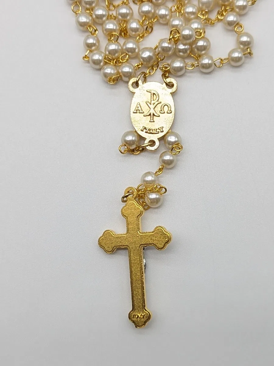 OVUNQUE PROTEGGIMI Rosario per la Prima Comunione. Con scatola Porta Rosario. Regalo per Bambini. Bomboniera. Comunione. Catechisti. Porta confetti. Rosario per Bambini.
