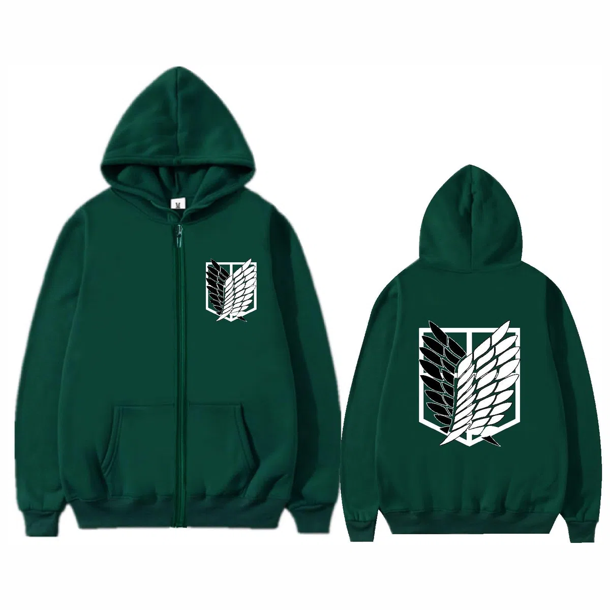 AOT Casual Outdoor Anime Felpa con Cappuccio con Cerniera Moda Popolare Giacca A Maniche Lunghe Giapponese Harajuku Y2k Streetwear