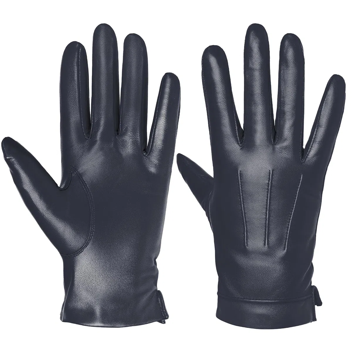 Harssidanzar Guanti da uomo in pelle foderati in cashmere caldi e touchscreen SM052EU