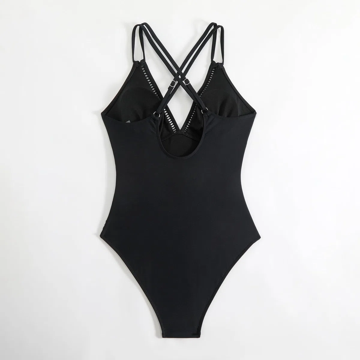 Costume da bagno da donna sexy con schiena scoperta, tinta unita, elegante, con scollo a V, monokini, costume da bagno push up, costume intero da bagno attillato, estivo 2026 High Cut