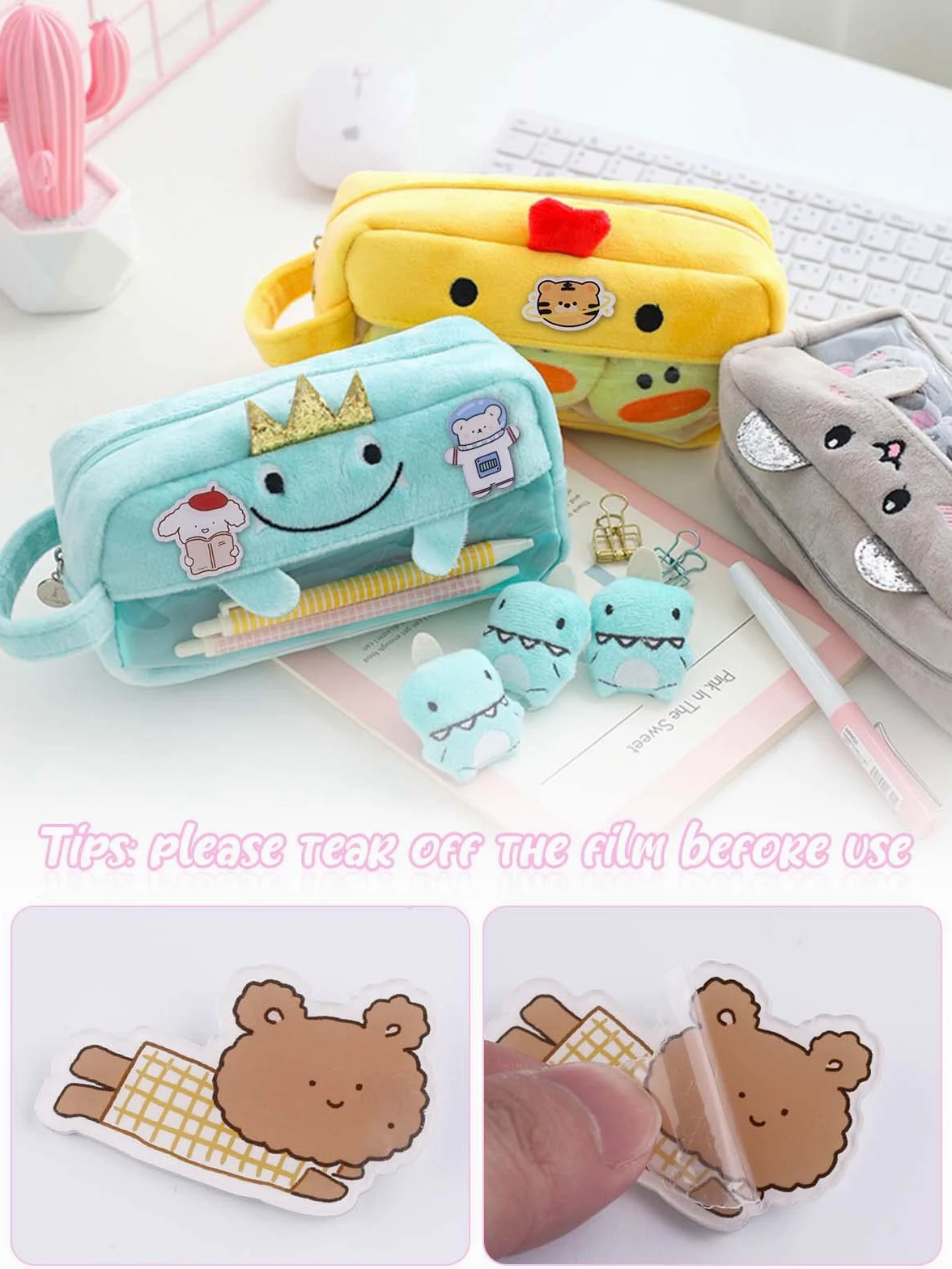 Kalolary 65 spille in acrilico carino carino badge estetici pin kawaii zaino spille pecora, coniglio, cane, orso, ragazza, cartone animato, spilla per zaini, borse, giacche, felpe con cappuccio cappelli