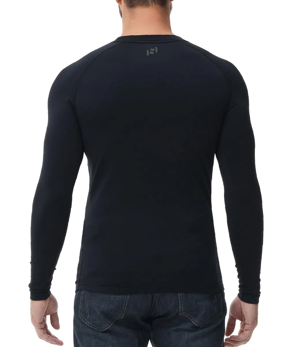 HUGE SPORTS Maglia Termiche da Uomo Invernale Biancheria Intimo Termica a Maniche Lunghe Asciugatura Rapida Corsa Ciclismo