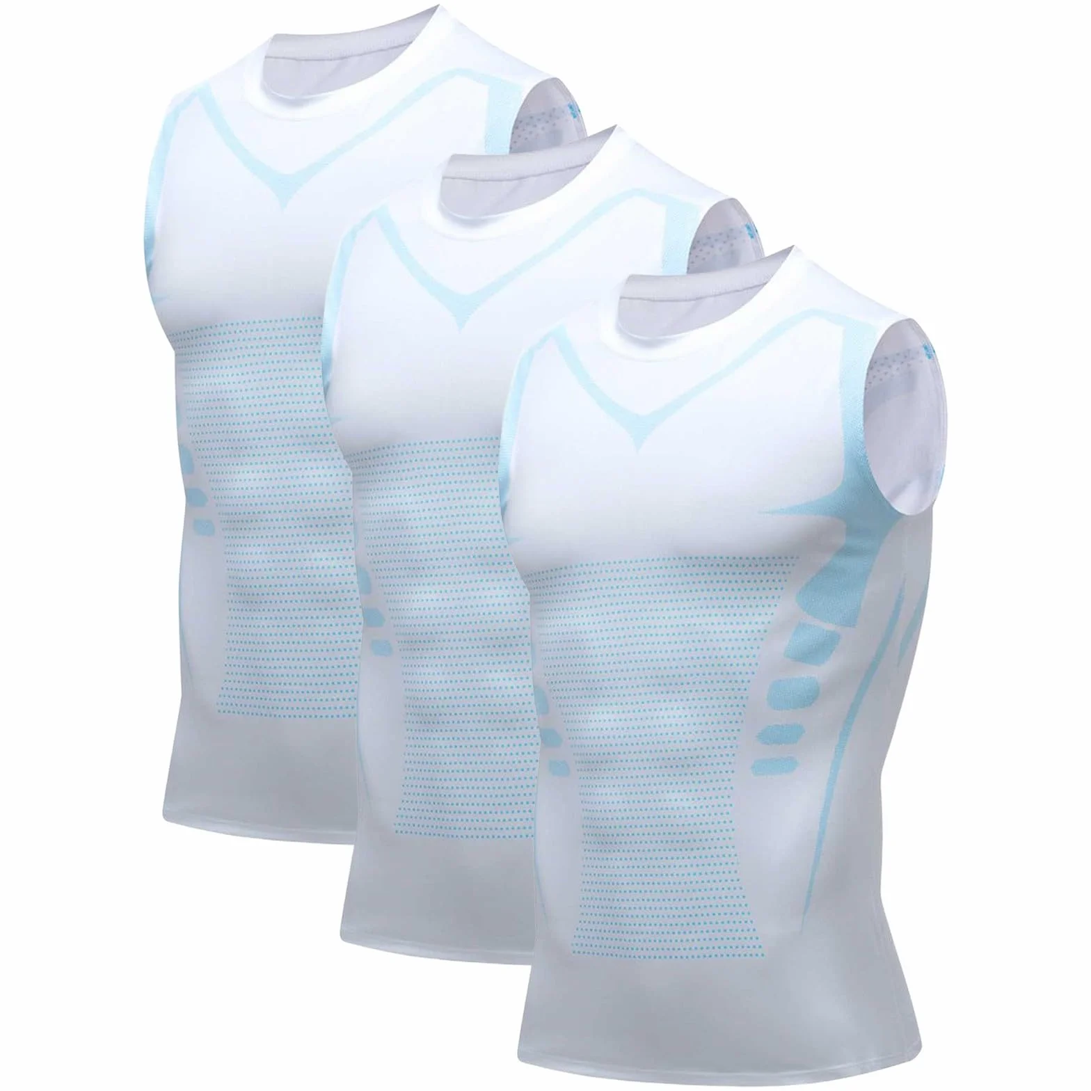 3pc Canottiera Compressione Uomo Maglia Contenitiva Snellente Modellante Pancia Dimagrante Canotta Corsa Running Traspirante Canotte Palestra Shapewear Intimo Senza Maniche Tank Bodybuilding Fascia