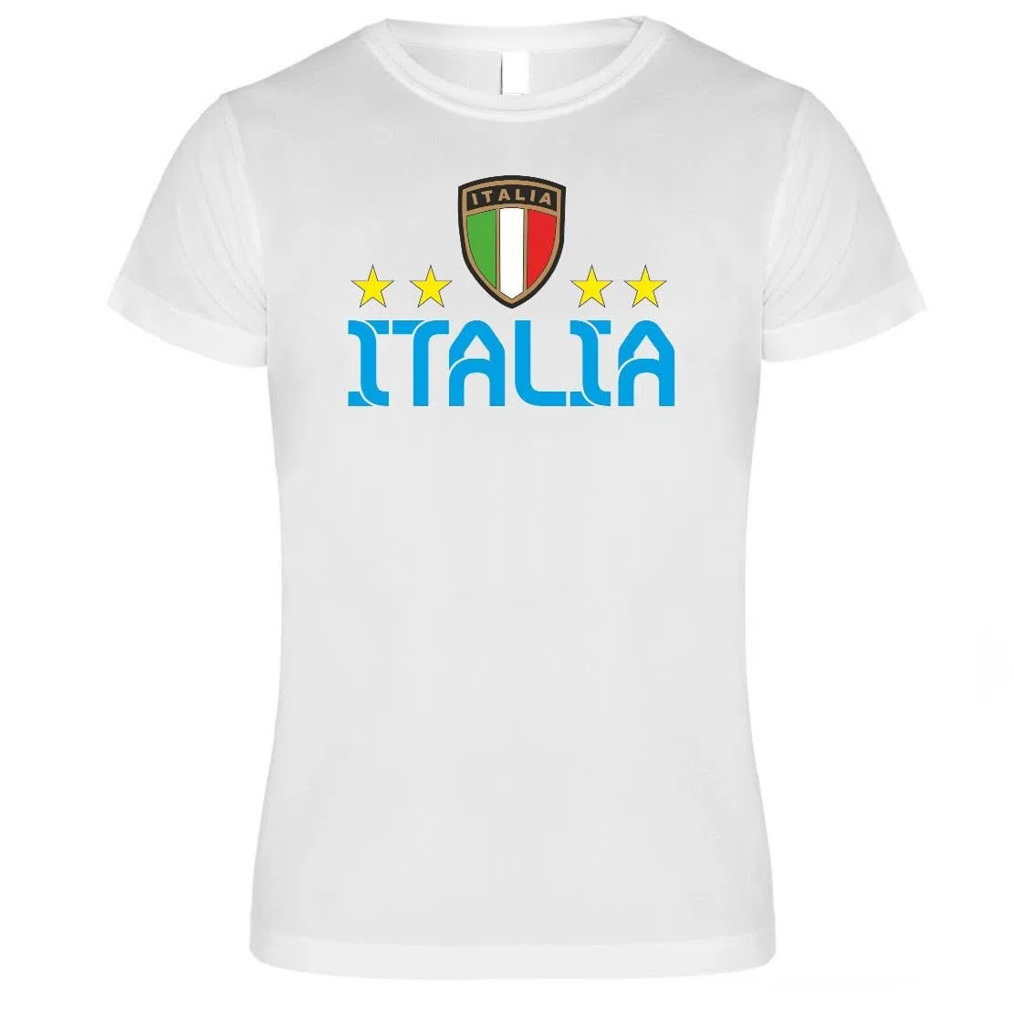 T-Shirt Calcio Italia Maglia Tecnica Unisex Traspirante Tessuto Interlock 100% Poliestere | Sport Running Palestra | Personalizzabile con Nome e Numero Manica Corta PS 27788-001
