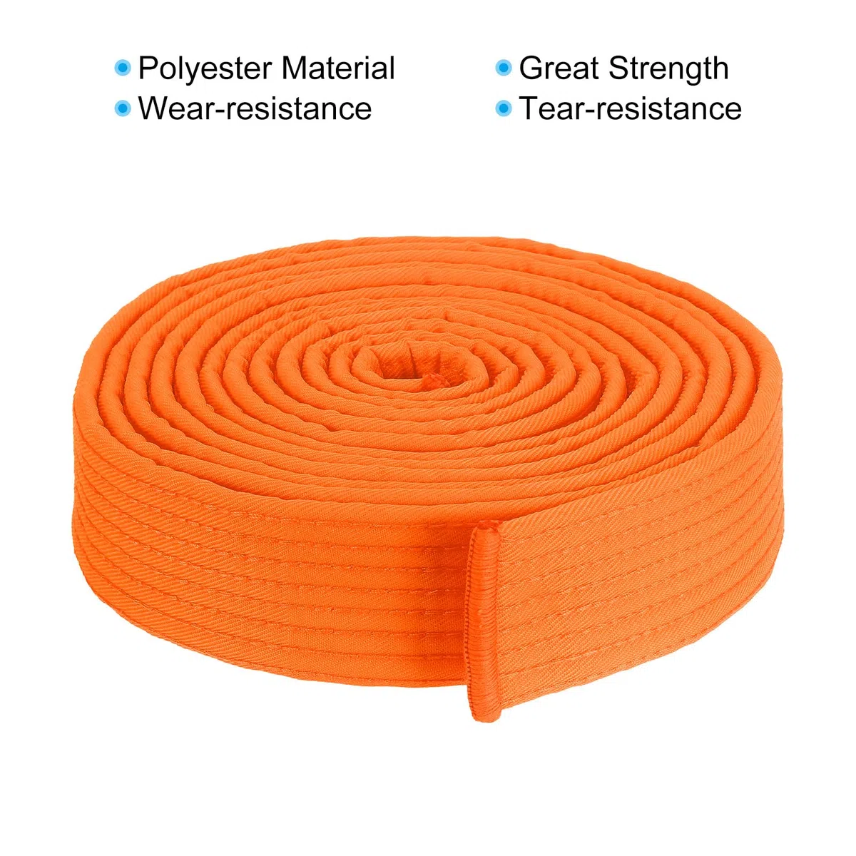 PATIKIL Cintura di Rango Colorata Taekwondo 1.5" x10.5Ft 3.2m, Cintura di Cotone per Arti Marziali Judo Karate per l'Insegnamento dell'Allenatore, Arancione