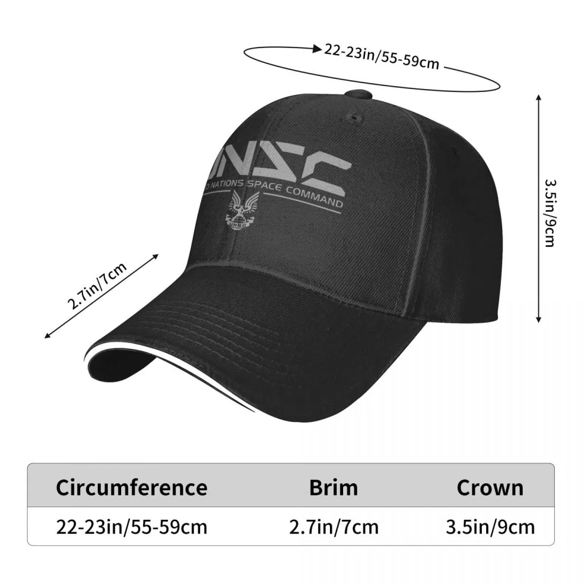 Berretto da Baseball UNSC Camicia Grigio Personalizzato Cappello da Golf Berretto da Sole Cappelli Donna Regali di Festa da Uomo